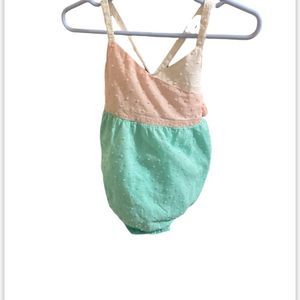 Dylan & Abby Pink & Green Romper Size 12 months